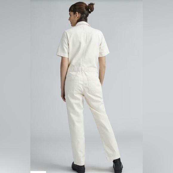 ✨Host Pick✨ EVERLANE The Supersoft Jean Coverall in Seeded Ecru Cream - Picture 5 of 12